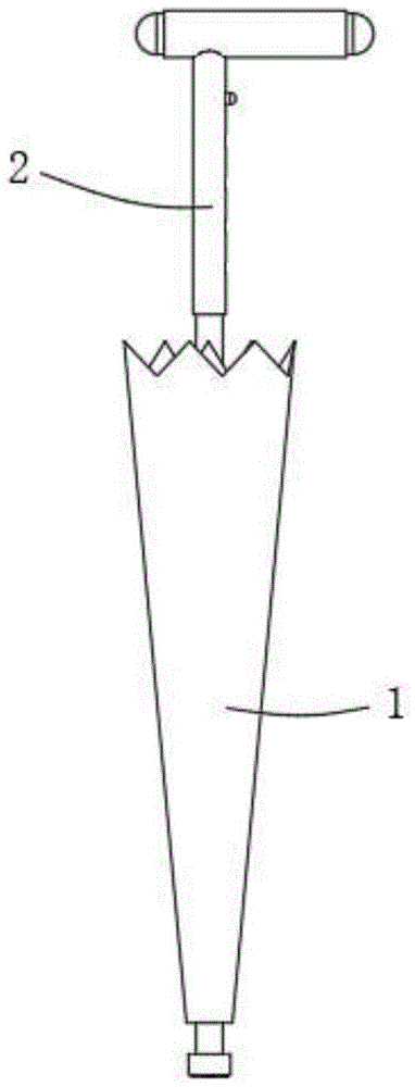 一種雨傘、拐杖一體式老年助行裝置