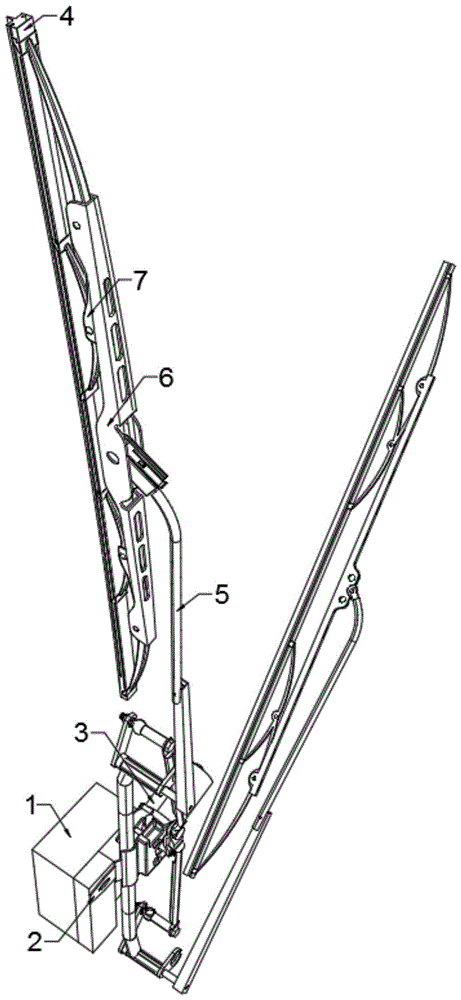 一種鐵道車輛前擋風(fēng)玻璃清潔裝置